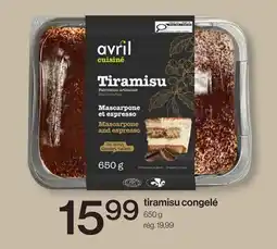 Avril tiramisu congelé offer
