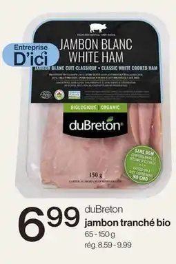 Avril duBreton jambon tranché bio offer