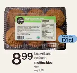 Avril Les Artisans de l'aube muffins bios offer
