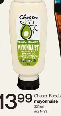 Avril Chosen Foods mayonnaise offer