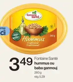Avril Fontaine Santé hummus ou baba gannouj offer