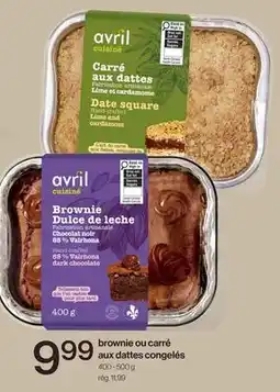 Avril brownie ou carré aux dattes congelés offer