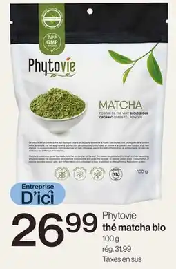 Avril Phytovie thé matcha bio offer