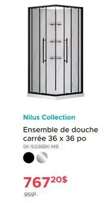 Bath Depot Ensemble de douche carrée 36 x 36 po Nilus Collection offer
