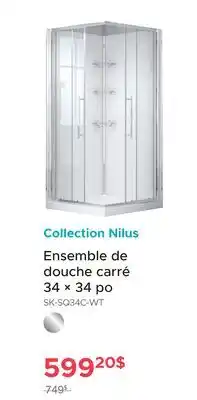 Bath Depot Ensemble de douche carré 34 × 34 po Collection Nilus offer