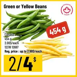 Mayrand Green or Yellow Beans offer