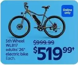 Walmart 5th Wheel adults' 26' electric bike offer
