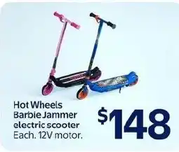 Walmart Hot Wheels Barbie Jammer electric scooter offer