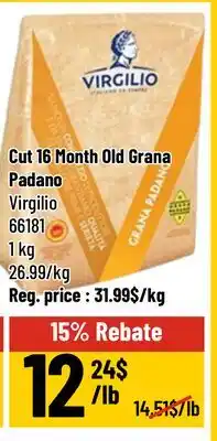 Mayrand Virgilio Cut 16 Month Old Grana Padano offer