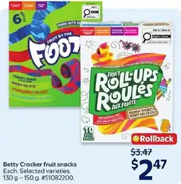 Walmart Betty Crocker fruit snacks offer