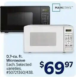 Walmart Mainstays microwave offer