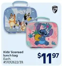 Walmart Kids' licensed lunch bag offer