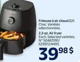 Walmart Mainstays 2-2-qt. Air fryer offer