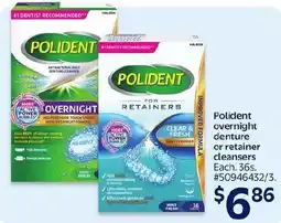 Walmart Polident overnight denture or retainer cleansers offer