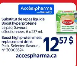 Walmart Boost high protein meal replacement drink offer