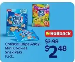 Walmart Christie Chips Ahoy! Mini Cookies Snak Paks offer