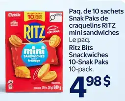 Walmart Ritz Bits Snackwiches 10-Snak Paks offer