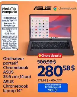 Walmart ASUS Chromebook laptop 14 offer