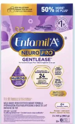 Walmart Enfamil A+ NeuroPro 2 x 445 g or NeuroPro Gentlease 2 x 431g powder formula refill offer