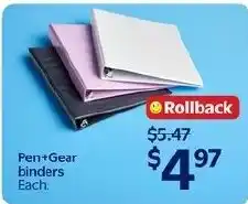 Walmart Pen+Gear binders offer