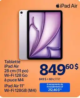 Walmart iPad Air 11 Wi-Fi 128GB (M4) offer
