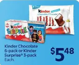 Walmart Kinder Chocolate or Kinder Surprise offer