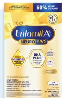 Walmart Enfamil A+ NeuroPro 2 x 445 g or NeuroPro Gentlease 2 x 431 g powder formula refill offer