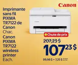 Walmart Canon PIXMA TR7122 wireless printer offer