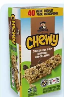 Walmart Quaker Chewy granola bars value pack offer