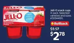 Walmart Jell-o snack cups offer