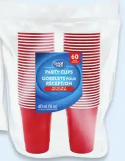 Walmart Great Value red or clear cups 60s offer