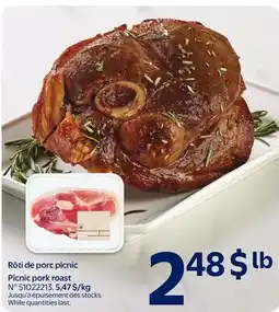 Walmart Picnic pork roast offer
