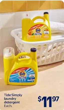 Walmart Tide Simply laundry detergent offer