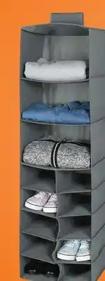 Canac Hanging Shoes and clothes Organizer grey offer