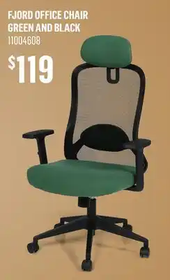 Canac Fjord Office Chair Green and Black offer