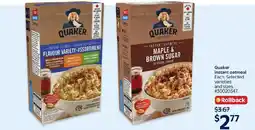 Walmart Quaker instant oatmeal offer