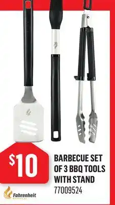 Canac FAHRENHEIT BARBECUE Set of 3 BBQ Tools with Stand offer