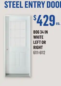 Canac B06 Right Steel Entry Door 34 in White offer
