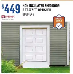 Canac Non-Insulated Shed Door 5ft.x7ft. OptiShed offer