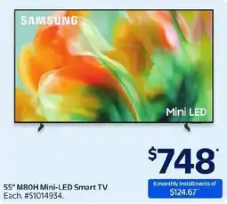 Walmart Samsung 55" M80H Mini-LED Smart TV offer