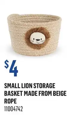 Canac Small Lion Storage Basket Made from Beige Rope offer