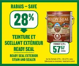 BMR 28% de rabais sur la teinture et scellant extérieur Ready Seal offer