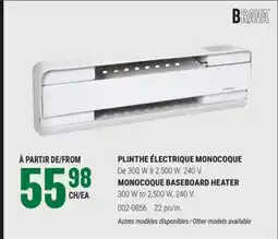 BMR PLINTHE ÉLECTRIQUE MONOCOQUE offer