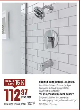 BMR ROBINET BAIN-DOUCHE CLASSIC offer