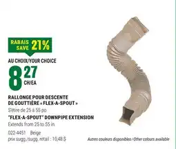 BMR RALLONGE POUR DESCENTE DE GOUTTIÈRE FLEX-A-SPOUT offer
