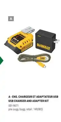BMR ENS. CHARGEUR ET ADAPTATEUR USB offer