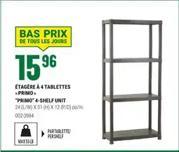 BMR ÉTAGÈRE À 4 TABLETTES PRIMO offer