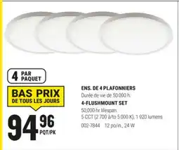 BMR ENS. DE 4 PLAFONNIERS offer