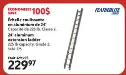 Home Hardware 24' aluminum extension ladder offer
