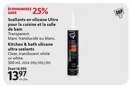Home Hardware Kitchen & bath silicone ultra sealants offer